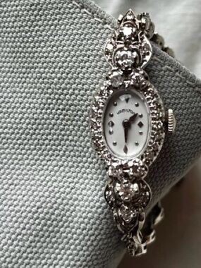Hamilton Women's 14k Gold Diamond Bracelet Watch